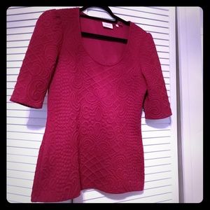 Anthropologie deletta dark pink top large